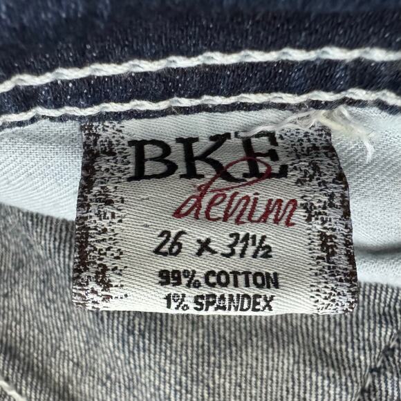 BKE Stella Bootcut Dark Wash Jeans Women’s 26 Thick Stitch Western Y2K Retro - Picture 5 of 13